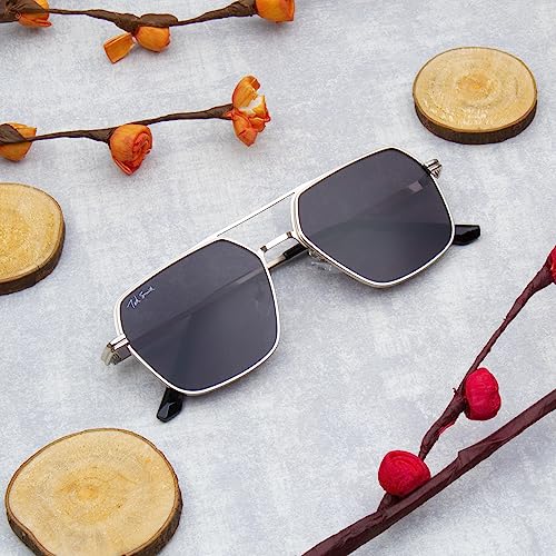 Image of Ted Smith Men's Women's UV Protection Metal Pilot Sunglasses