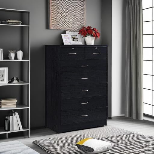 Drawers in Black Dresser