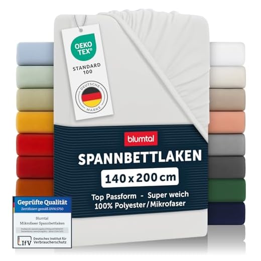 Blumtal Basics Mikrofaser Spannbettlaken 140 x 200cm - Bettlaken bis 25cm Matratzenhöhe, Öko-Tex Zertifiziert, Elfenbein 5 Blumtal Basics Mikrofaser Spannbettlaken 140 x 200cm - Bettlaken bis 25cm Matratzenhöhe, Öko-Tex Zertifiziert, Elfenbein