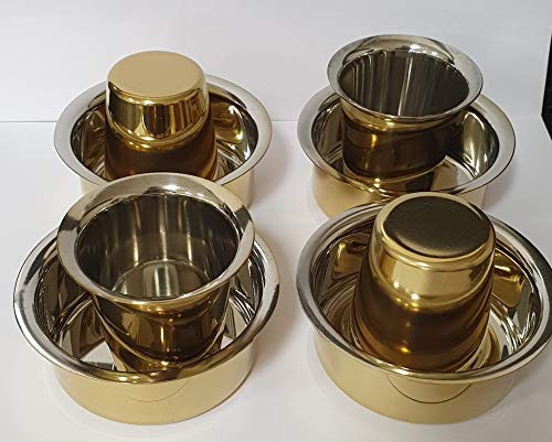 JAYANTHI Stainless Steel Coffee Dabara Set - Gold -1 JAYANTHI Stainless Steel Coffee Dabara Set - Gold -1