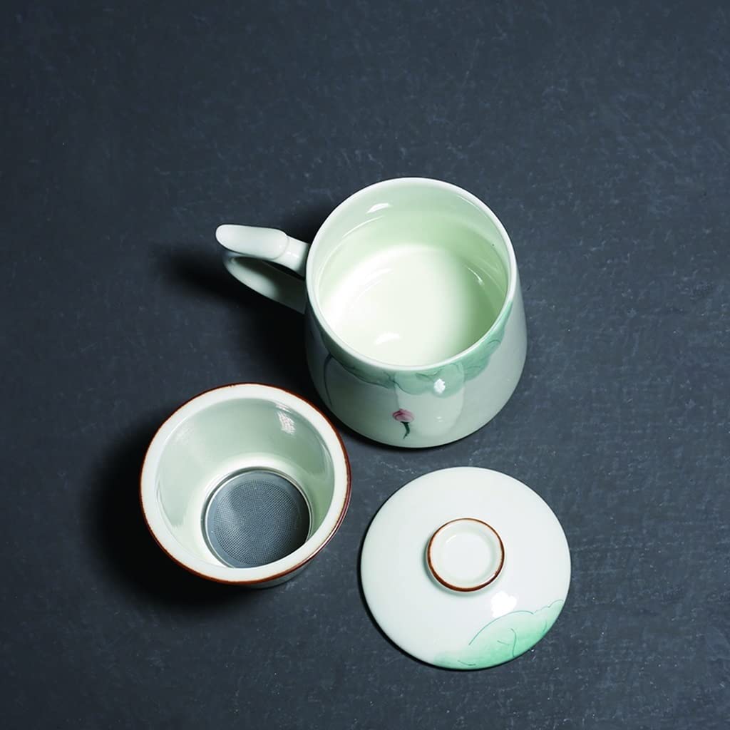 Kubek do picia ceramiczny kubek do picia kubek do kawy z pokrywką kubek do kawy latte kubek do herbaty wypalanie w wysokiej temperaturze i trwały 357 ml kubek do kawy filiżanka do kawy