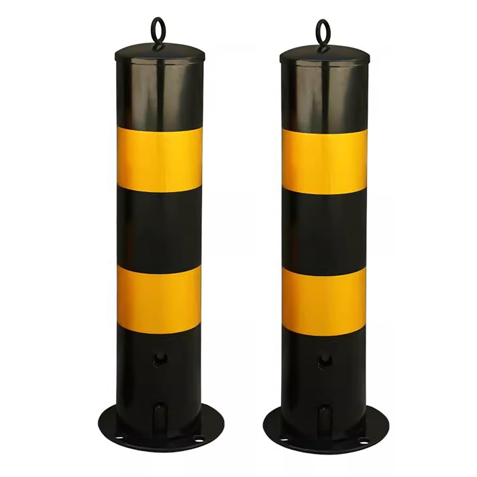 HCZKIUJY Parking Bollards Steel Anti-Rust Driveway Post Pole Barriers with Screws (2pcs)