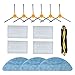 Filtre Brosse Chiffon de Rechange Ensemble d'accessoires pour Aspirateur Robot Proscenic 830T 820S 800T 820T (14 Pièces)