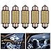 AREOUT 5pcs C5w LED Lampadina della cupola dell'automobile, 39mm 3014 SMD Canbus Error Free Festoon bianca 6000K Luci della targa di lettura della porta dell'automobile