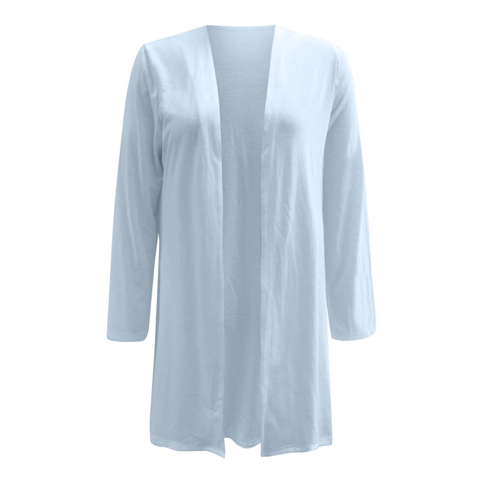 Cardigan Lungo da Donna Aperto sul Davanti e Leggero con Bottoni, Capispalla Larghi e Solidi con Tasche Pantaloni Eleganti