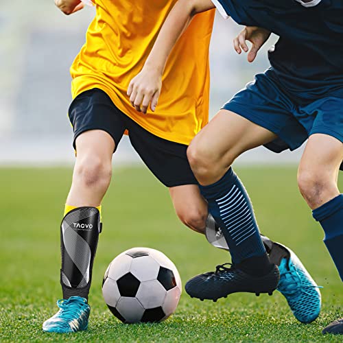 Image of TAGVO Soccer Shin Guards for Kids Youth - Protective Soccer Equipment for Boys Girls - Adults Men Women Soccer Shin Guards - Soccer Shin Pads for Kids 3-16 Years Old Girls Boys, High Impact Resistant