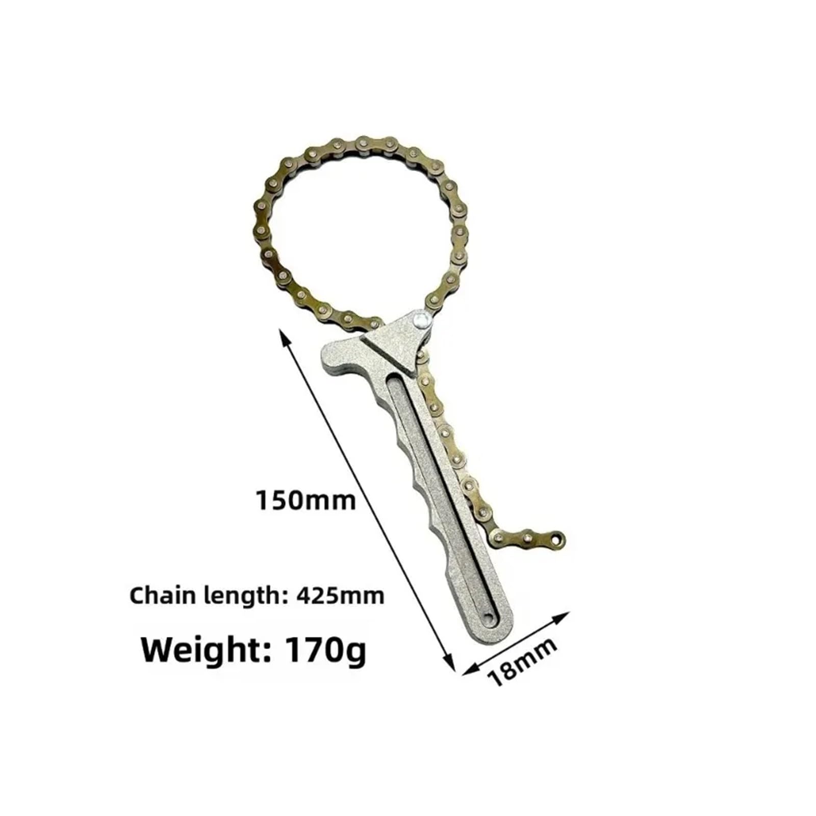 Llave de cadena Herramienta de reparación Alicates Extractor Filtro aceite Llave Cadena Combustible