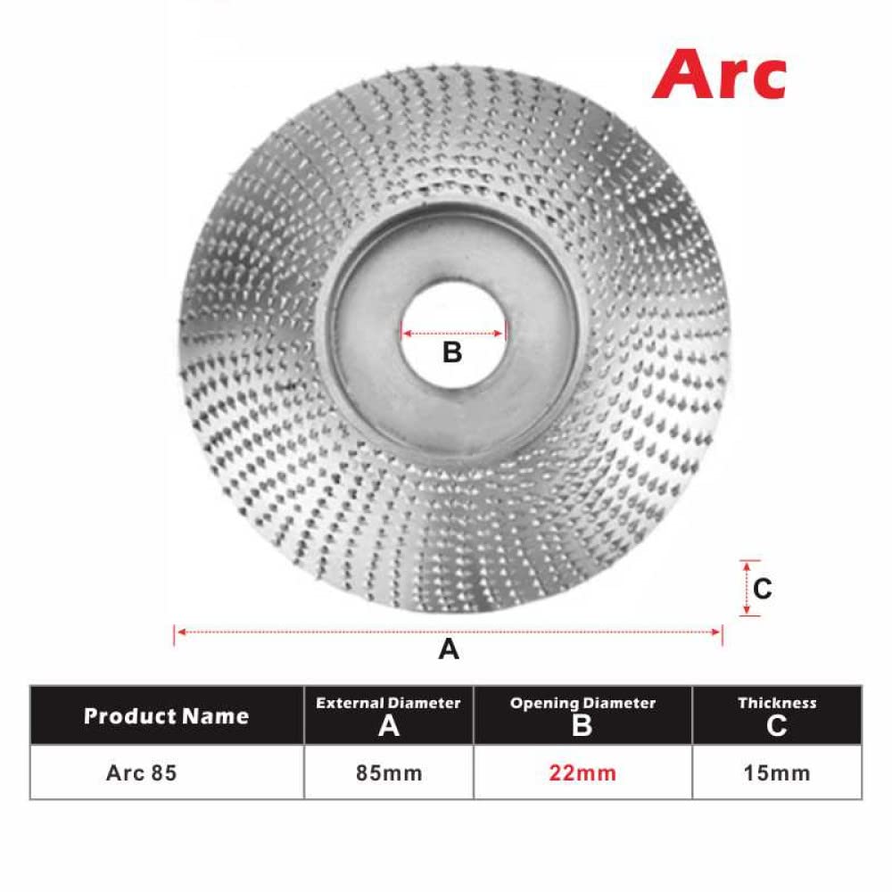 Holzbearbeitung Schleifscheibe Rotary Disc Schleifen Holz Schnitzwerkzeug Schleifscheibe 16/22 mm Bohrung Werkzeuge für Winkelschleifer, Arc22, China