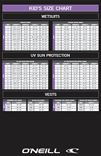 Image of O'Neill Youth Premium Skins Long Sleeve Rashguard, UPF 50+ Sun and Rash Protection, Buttery Soft Tight Fit