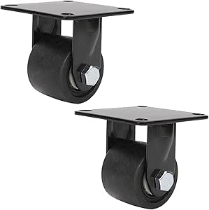 Amazon.co.jp: Heavy Duty Black Workbench Caster Wheel Plate Caster ...