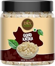 DRY AMRIT Organic Gond Katira Pure (Edible Gum) 250 gm | Tragacanth Gum Crystals | High Cooling Properties | Natural Edible Gond | Astragalus Gummifer | Jar Pack