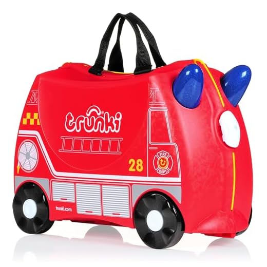 Trunki Ride-On Toddler Suitcase Red Fire Truck