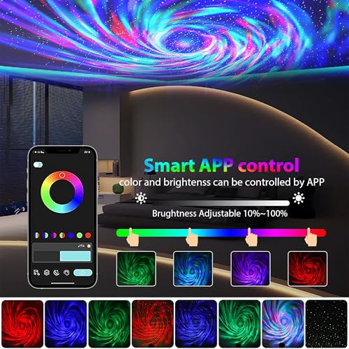 Image of USB Powered Mini Galaxy Night Light Sound-Activated LED Party Light 10ft USB Ideal for Christmas, Raves, Home Karaoke, Dance, Clubs, Bar Parties, Matte Black
