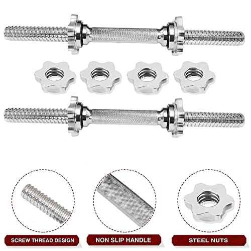Image of BULLAR Dumbbell Set, Adjustable Dumbbell Set 20Kg, 1 Pair of Adjustable Dumbbell Rods with Cast Iron Dumbbell Plates, Home Gym Set, Exercise & Fitness Sets