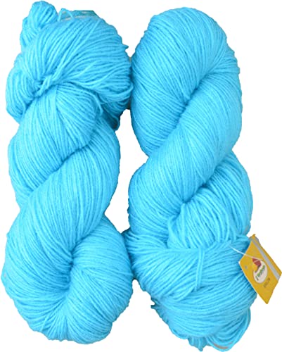 Image of M.G ENTERPRISE Brilon Aqua blueWool Thread 200 Premium Knitting Yarn for Crochet Projects
