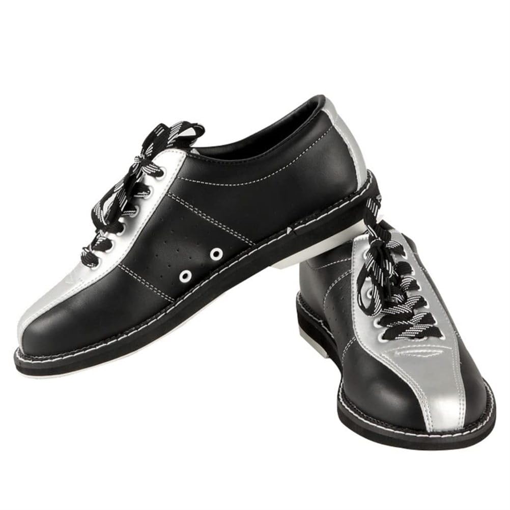 DAMANDO Frauen Bowling Schuh, Damen Leder Blowing Schuhe Leichte Lace-Up Blowing Trainer