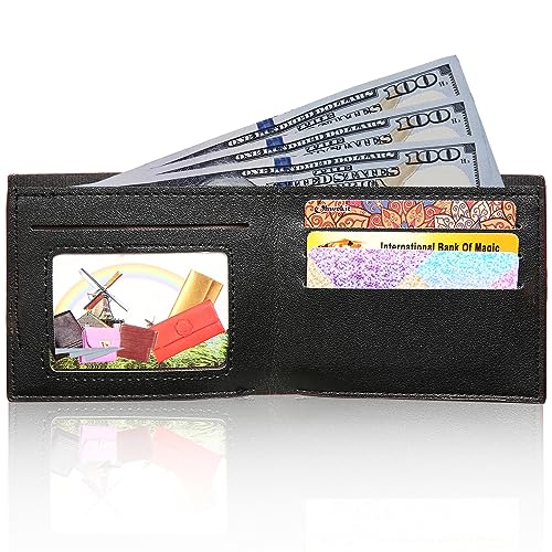 24 Pieces Wallet for Men,Leather Men's Wallets Bulk for DIY Engraving,With Money Clip,Card Holder(12 Black & 12 Brown)4