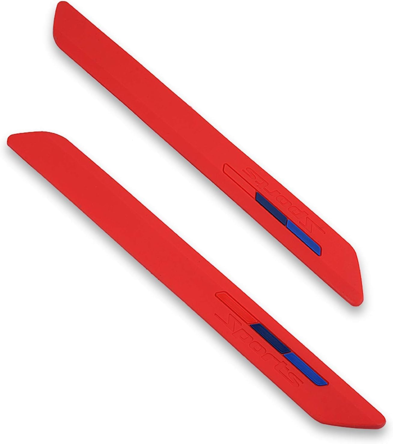 2pcs Anti-Collision Patch Bumper Guard Strip Anti-Scratch Bumper Protector Trim Universal Car Wheel Wells Fender Eyebrow Edge Trim Protector for Cars SUV Pickup Trucks Rubber (B0082-white)