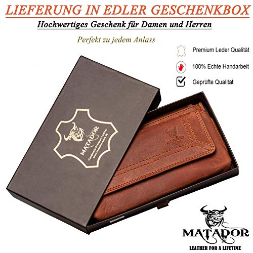 MATADOR Echt leren riemhoesje met klittenbandsluiting en YKK-ritsvak met RFID-bescherming voor kaarten, bankbiljetten en munten, telefoonhoes - Image 7