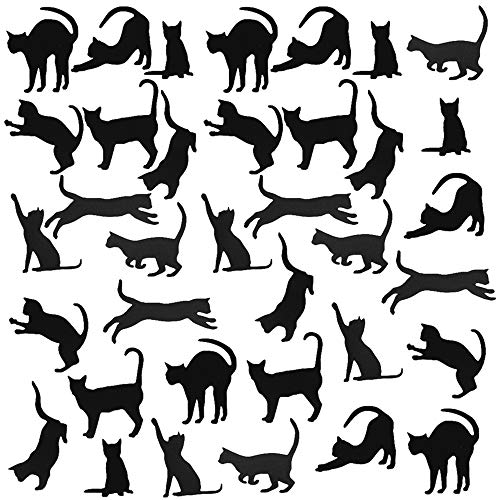 Vinilo Decorativo de Gatos Negros para Pared 36 PCS miniatura 3