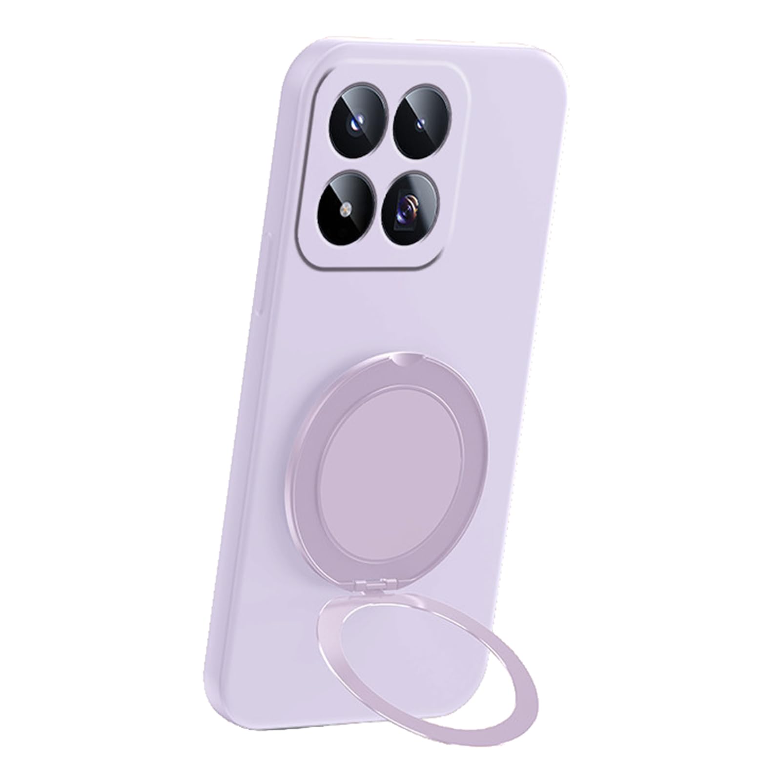 Fdujinh Purple Case For Xiaomi 17Max, Swivel Ring Kickstand Cover Camera Protection Shockproof Soft Silicone Shell,,17Max