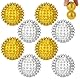 dusaniyali 8 Stück Magnetischer Massageball,Kleiner Igel Ball Handakupunktur Massagebälle Magnetische Akupunktur Yoga Bälle 32mm Durchmesser für Muskelmassage(Silber,Golden)
