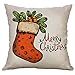 Produktbild Dream Room Kissenbezüge Weihnachten 40 x 40cm, Weihnachten Schlafsofa Home Decor Kissenbezug Kissenbezug Baumwolle Leinen Weihnachten Theme Drucken Sofakissenbezug Home Decor