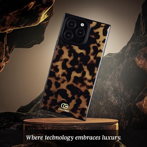 Image of COCOMII Rectangle for iPhone 15 Pro Case, Chestnut Tortoiseshell