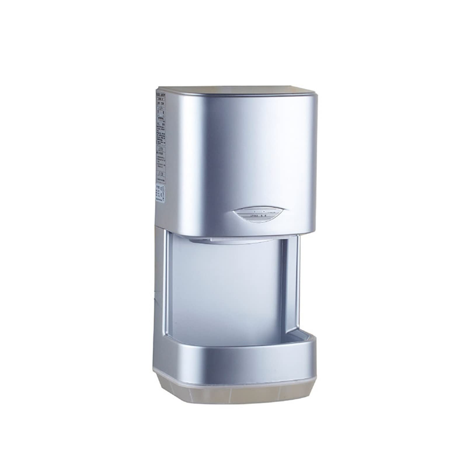 Secador de Manos, Secador de manos inducción automático 1200 W, secador baño teléfono móvil soplado alta velocidad montado en la pared con bandeja agua(Bianco)