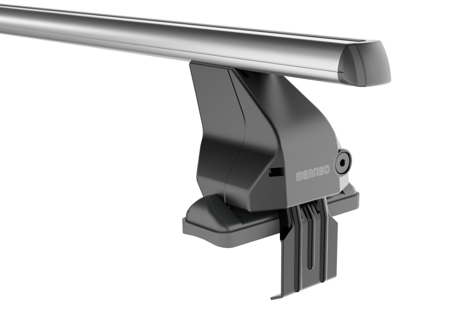 Barre portatutto Menabo Omega in acciaio compatibili con TOYOTA Yaris/Vitz (XP210) 4 porte dal 2020 in poi con tetto liscio