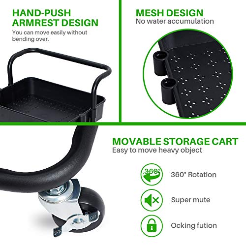 HOUSE-DAY-3-Tier-Rolling-Utility-Cart-Storage-Organization-Shelves-with-Handle-and-Lockable-Wheels-Multifunction-Storage-Trolley-Service-Cart-Easy-Assembly-for-Kitchen-Bathroom-Office
