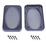 1Pair 4x6 inch Speaker Grill Mesh, Car Speaker Cover Audio Speaker Guard Woofer Metal Grille Subwoofer Protector