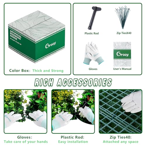 Grass-Wall-Artificial-Tropical-Boxwood-Panels-20x2012pcs-Privacy-Hedge-Fence-Screen-with-UV-Protection-Greenery-Backdrop-for-Indoor-Home-Wedding-Decor-and-Outdoor-Patio-Backyard Grass Wall Artificial Tropical Boxwood Panels 20x2012pcs Privacy Hedge Fence Screen with UV Protection Greenery Backdrop for Indoor Home Wedding Decor and Outdoor Patio Backyard