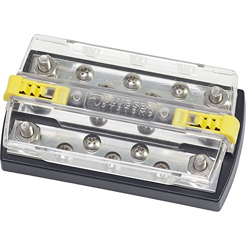 Blue Sea Systems 2723 DualBus 150A Common 4 x 5/16" Stud and 5 x 10-32 Screw Terminal