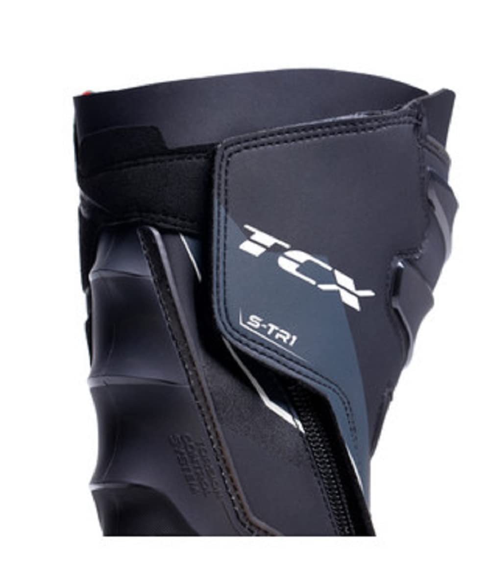 TCX - S-TR1, Stivale da Moto Donna, Stivali Sportivi, Tomaia in Microfibra, Chiusura con Zip Elastica Laterale e Velcro