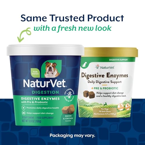 Image of NaturVet Digestive Enzymes with Pre & Probiotic Dog Supplement - 70 Count