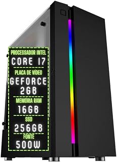 PC Gamer 3green Play Intel Core i7 16GB RAM Placa de vídeo Geforce 2GB SSD 256GB Fonte 500W 3GP-035