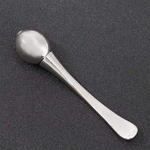 Healifty Kosmetik Spatel Zinklegierung Augencreme Applikator Werkzeug Gesicht Schönheit Hautpflege Roller Massage Gesicht Frauen Damen Silber - Image 6