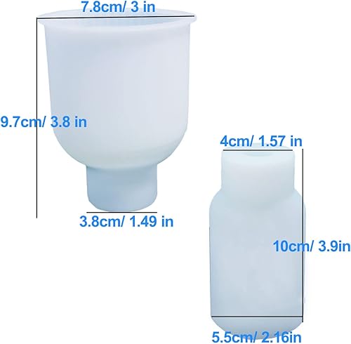 Miniatura 5 de 2 piezas de jarrón para bolígrafo, molde de resina de silicona, caja con forma de botella, moldes de fundición de silicona epoxi para jarrón de