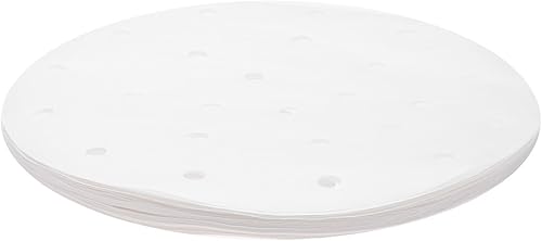 Miniatura 6 de 100 forros de papel de bambú redondos perforados, diámetro de 7 pulgadas y 9 pulgadas, adecuado para freidora de aire, cocina, cesta de vapor,
