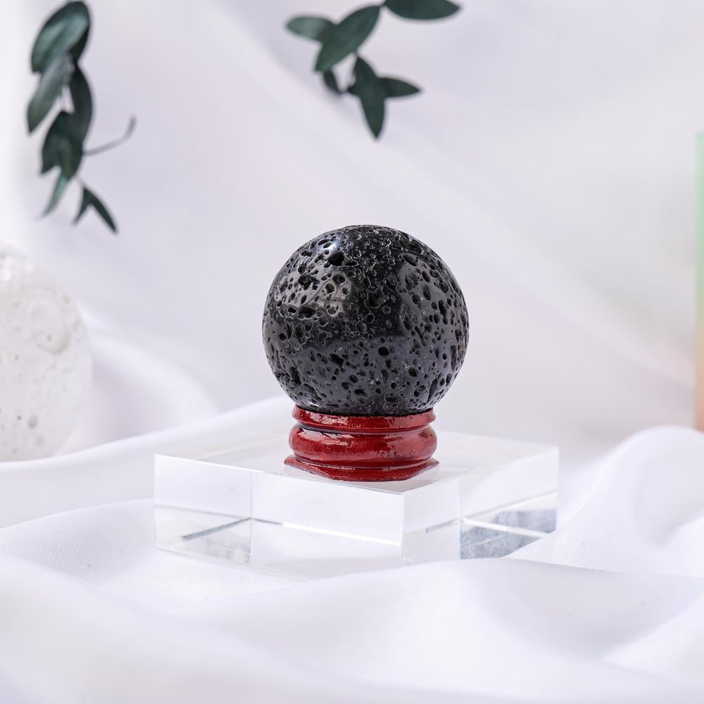 Ornements en Pierre Volcanique de 4cm : Sphère de Collection en Cristal de Terre