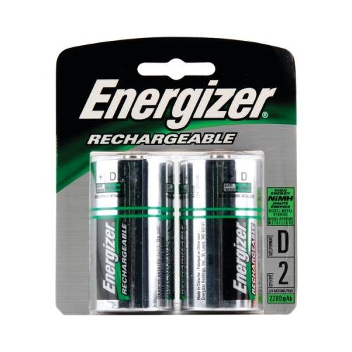 Energizer Nh50bp-2 Rechargeable Nimh Batteries (D 2 Pk; 2500 Mah)