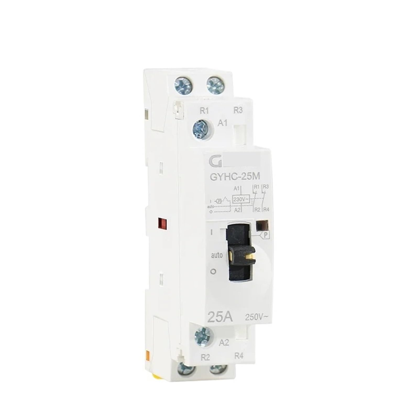 Contactor doméstico de control, Contactor Modular tipo carril Din, 2P, 16A, 20A, 25A, 2NO o 2NC, 220V(2P 25A 2NC 220V)