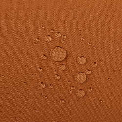 Image of ALYVIA SPRING Extra Long Fabric Shower Curtain or Liner Burnt Orange, 72x84 | 3 Magnets, Soft Cloth & Hotel Quality, Machine Washable, Light-Weight, Extra Long Size