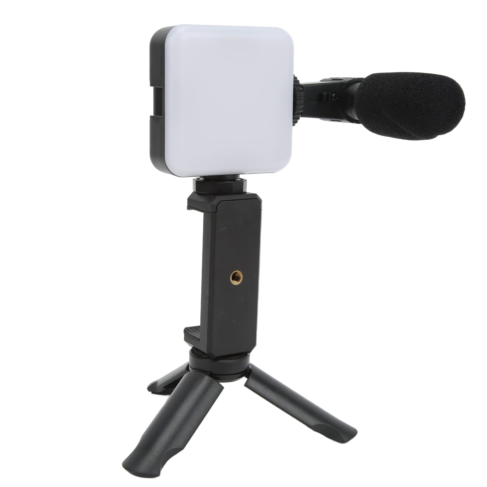 Kit Profesional de Estudio Vlog para Teléfono Inteligente con Micrófono de Luz de Relleno para Trípode para Sesión de Cámara, Equipo de Vlogging Portátil para Creadores de Contenido