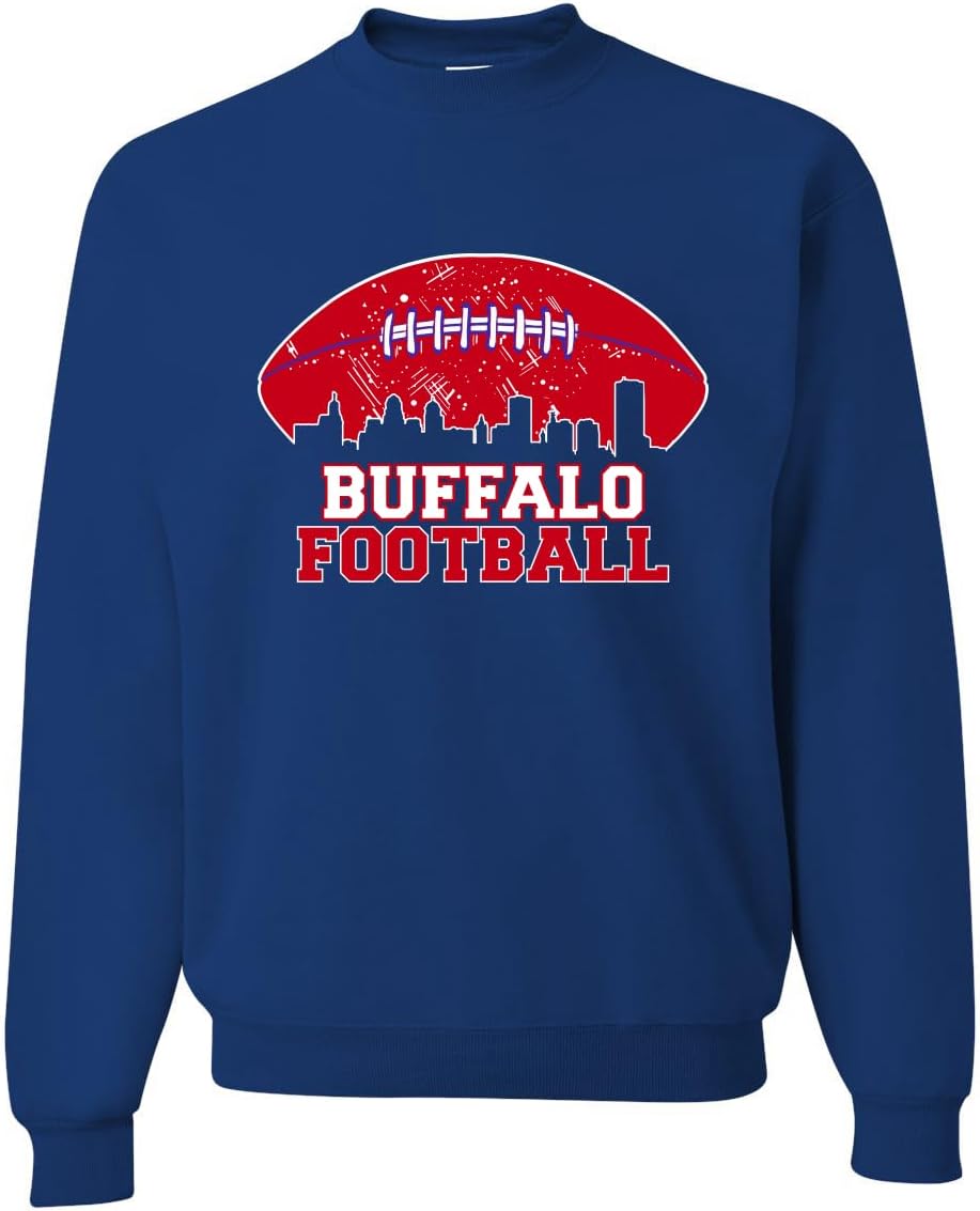 Shark & Hammer Buffalo Fan | BUF Fantasy Football Sports Unisex Crewneck Sweatshirt