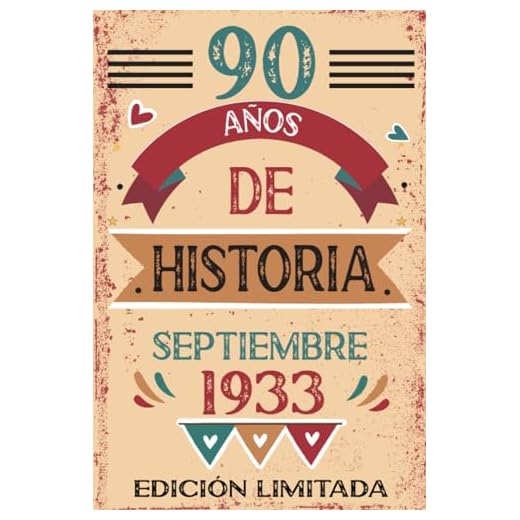 90 Años De Historia Septiembre 1933: Libro de visitas, cuaderno, 110 páginas de felicitaciones, idea de regalo, regalo Para la esposa, novia, mujer, La madre