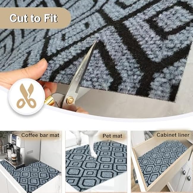 Under Sink Mat, Waterproof Shelf Liner Mats for Kitchen and Bathroom Sinks, Original Premium Absorbent Mats Protect Cabinet, 24 X 30 inches