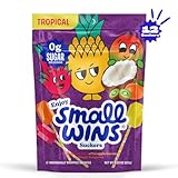 Enjoy Small Wins Candy by Jayson Tatum – Sugar Free Tropical Lollipops, Healthy Vegan Suckers, Low Calorie Plant-Based Snacks, Non GMO, All Natural Ingredients, 12 Count Variety Pack