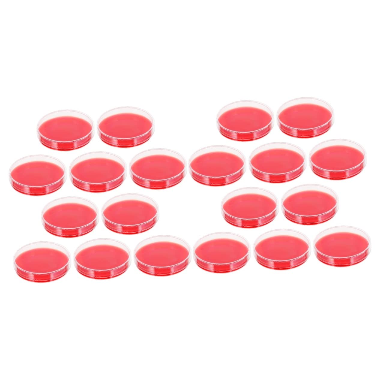 2 Series Medio De Agar Placa De Agar Nutritivo Equipo De Laboratorio Placas De Agar Prevertido Placa De Petri De Laboratorio Educación Física Rojo 10 Piezas*2